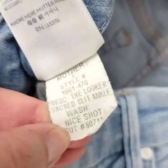 MOTHER Sacred Looker in Nice Shot Light Wash Skinny Size 24 - Picture 6 of 11